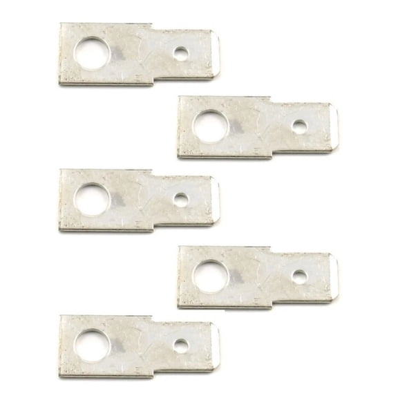 KarParts360 Wire Terminals | Un-insulated | 1/4 Inches male slide, Number 10 hole Size | 5 Pieces