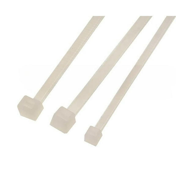 KarParts360 Wire Ties | 300 Pieces | Nylon Material | White | 18 Pounds (4 Inches Length)/40 Pounds (8 Inches/11 Inches Length) Tensile Strength