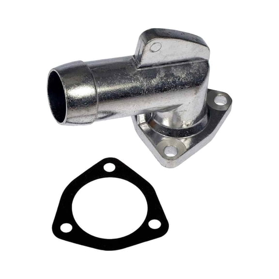 KarParts360 For Workhorse P32 2001 02 03 04 2005 Engine Coolant Thermostat Housing | Metal Material | Natural Finish | 180 Degrees Housing Neck Angle | 1.5 Inches Outside Diameter | For 12559861