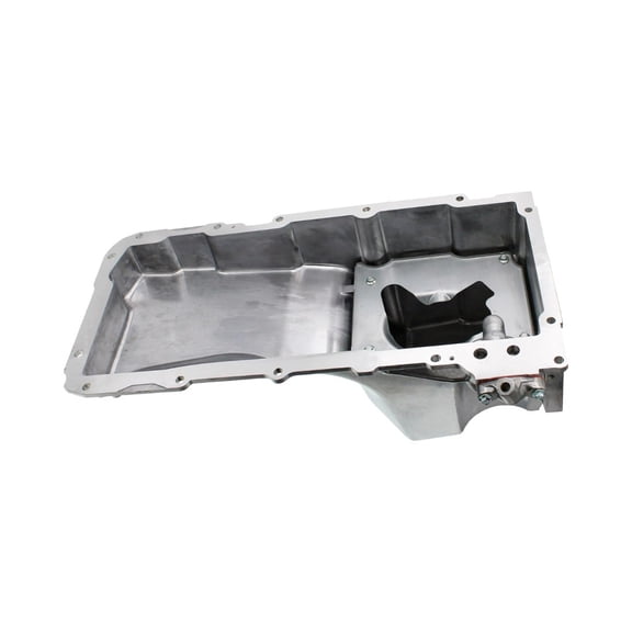 KarParts360 For Workhorse W42/Custom Chassis W42 2006 Engine Oil Pan | Aluminum | Metallic Finish | Gray Color | Wet Sump Type | Rear Sump Location | 5 Qt Capacity | Replacement For 12560393, 1256568