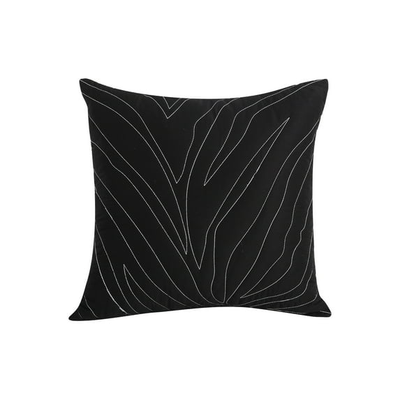 Kara Leaf Embroided Decorative Pillow