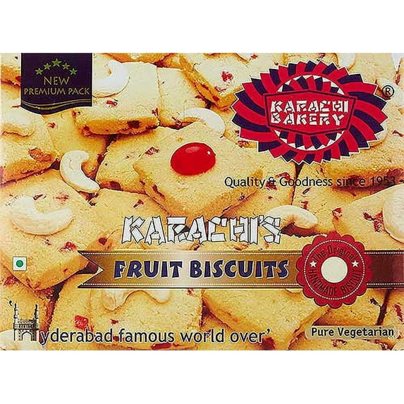Karachi Bakery Fruit Biscuits 14 oz box Pack of 2