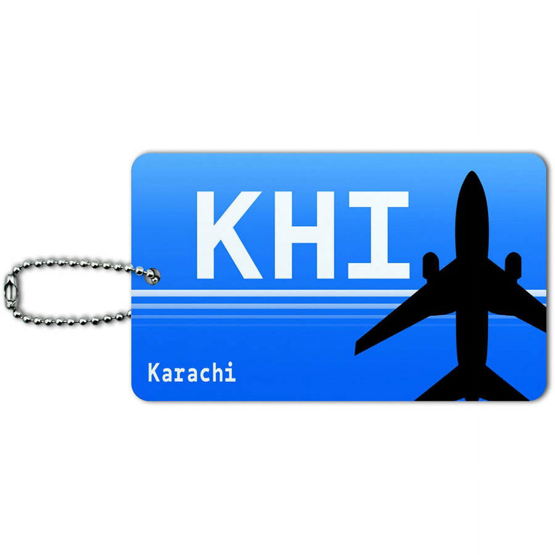 Karachi Pakistan Quaid E Azam International KHI Airport Code ID Tag karachi-pakistan-quaid-e-azam-international-khi-airport-code-id-tag