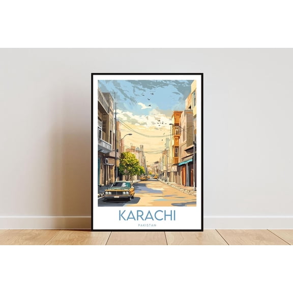 Karachi Travel Print Pakistan Karachi Pakistan Travel Wall Art Pakistan Print Karachi Wall Art Karachi Travel