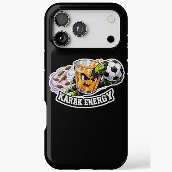 Karak Energy Soccer Goalkeeper Cartoon for iPhone Case 11 through 17 Pro Max