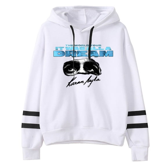 Karan Aujla 2024 Tour Merch Pullovers Pocketless Parallel Bars Sleeve Streetwear Sweatshirts