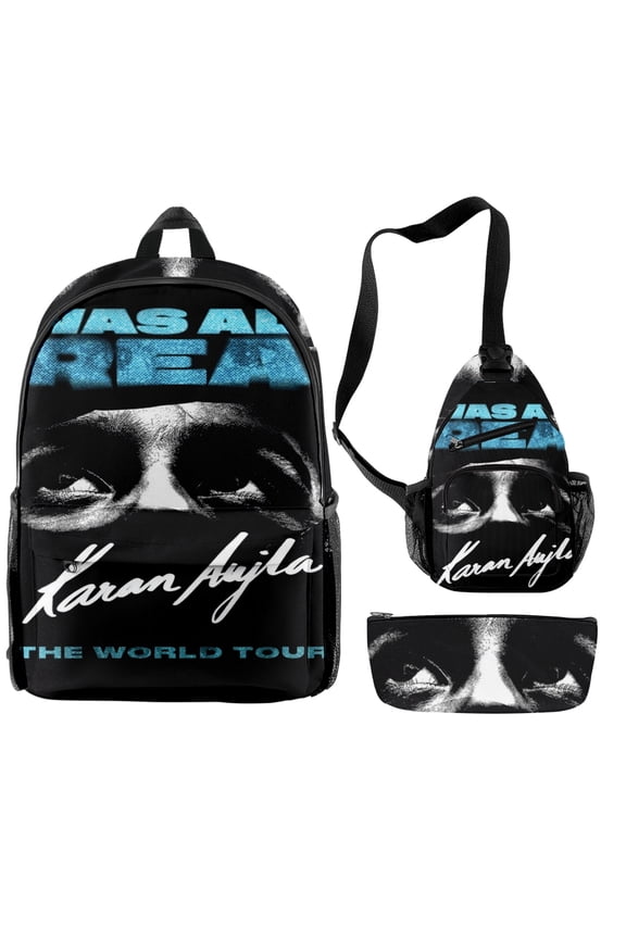Karan Aujla It Was All A Dream The World Tour Backpack Unisex Shoulder Bag Hip Hop Daypack