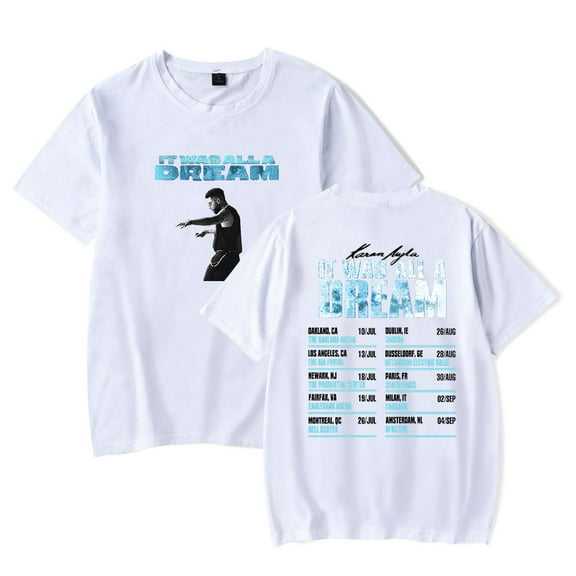 Karan Aujla It Was All A Dream Tour Merch T-shirts Women Men Cosplay Streetwear Tops Short Sleeve Tee