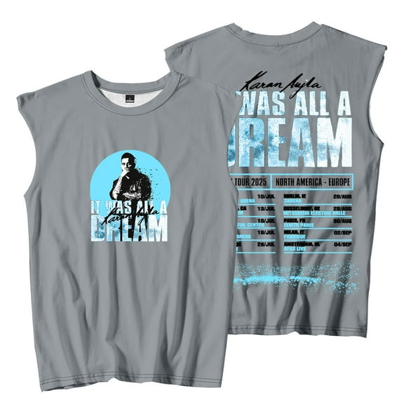 Karan Aujla It Was All A Dream World Tour 2025 Dates Sleeveless T-Shirts Unisex Fashion Tank Tops