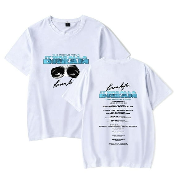 Karan Aujla It Was All A Dream World Tour Merch Fashion and leisure T-shirt Crewneck Tee Shirt