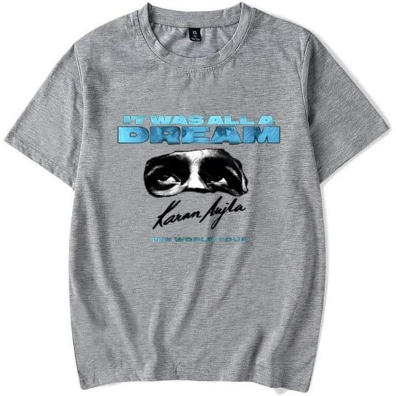 Karan Aujla It Was All A Dream World Tour Merch Short Sleeve T-shirt Unisex Fashion Crew Neck Top