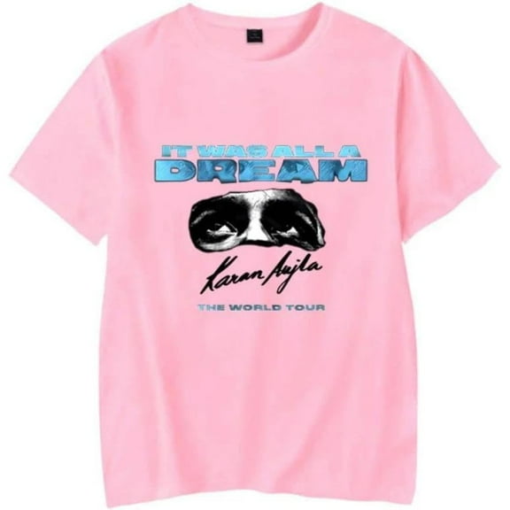 Karan Aujla It Was All A Dream World Tour Merch Short Sleeve T-shirt Unisex Fashion Crew Neck Top
