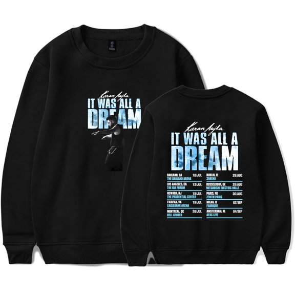 Karan Aujla It was All A Dream Tour 2025 Merch Sweatshirt Women Men Casual Crewneck Long Sleeve Pullover Clothes