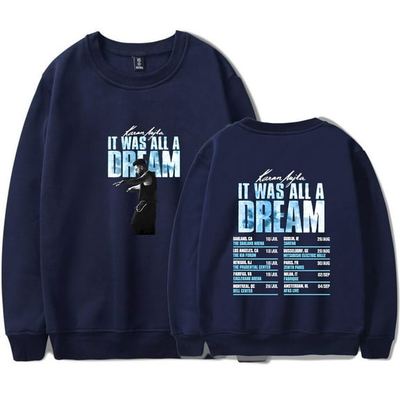Karan Aujla It was All A Dream Tour 2025 Merch Sweatshirt Women Men Casual Crewneck Long Sleeve Pullover Clothes