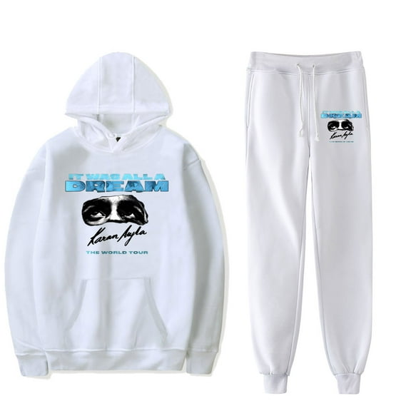 Karan Aujla It was All A Dream World Tour Hoodies and Sweatpants Harajuku Jogger Pants Two Piece Set