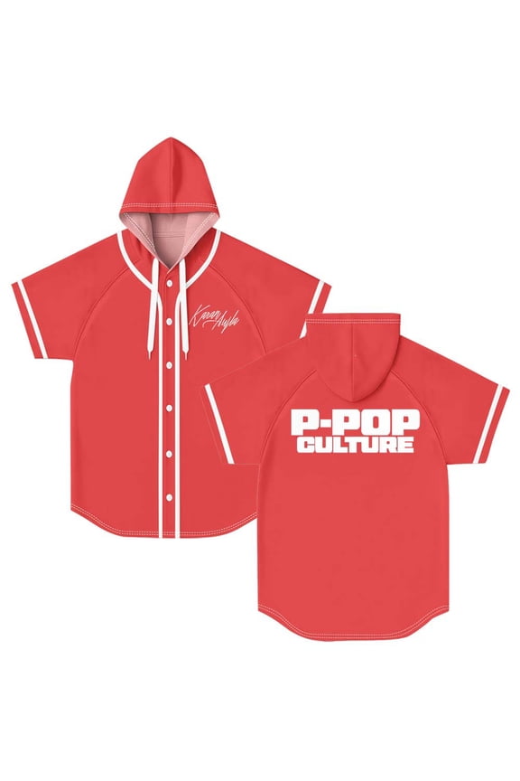 Karan Aujla P-Pop Culture Hooded Baseball Jersey Short Sleeve Shirt Women Men Crewneck Tee