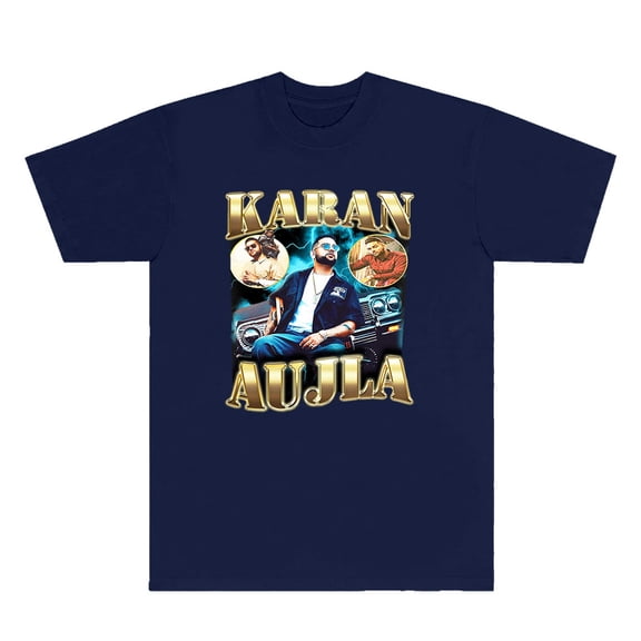 Karan Aujla Vintage 90's T-Shirts 2024 Tour Tee Cosplay Women Men Fashion Crewneck Short Sleeve Top
