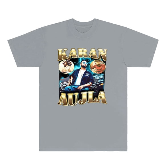 Karan Aujla Vintage 90's T-Shirts 2024 Tour Tee Cosplay Women Men Fashion Crewneck Short Sleeve Top