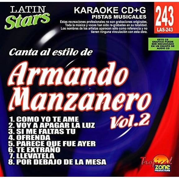Karaoke Armando Manzanero Vol. 2 Latin Stars 243