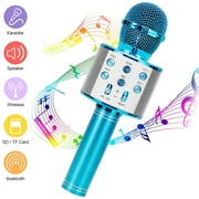 NOVASHION Karaoke Bluetooth Microphone with Speaker Magic Voices, Record Function, Handheld Wireless Microphone for Kids Party KTV Gifts