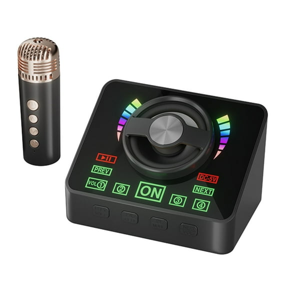 Karaoke Bluetooth Speaker With Wireless Microphone 1200Mah Battery 5.3 Bluetooth For Home Singing