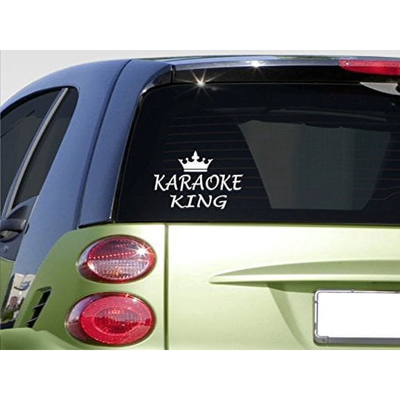 Karaoke King 8" sticker *E894* karaoke machine microphone singing cd tape player