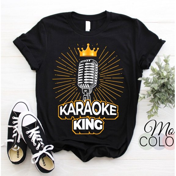 Karaoke King Microphone Singer T-Shirt Perfect For Bar Singing Lo