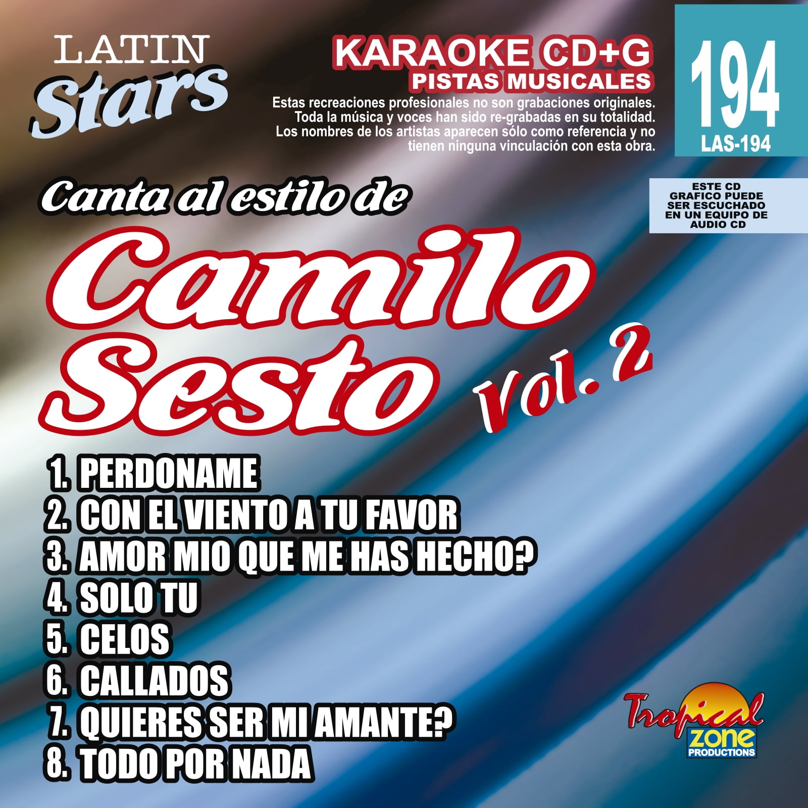FORMAT: AUDIO CD Karaoke Latin Stars 194 Camilo Sesto Vol. 2