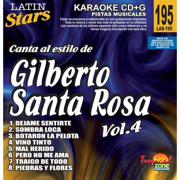 Karaoke Latin Stars 195 Gilberto Santa Rosa Vol.4