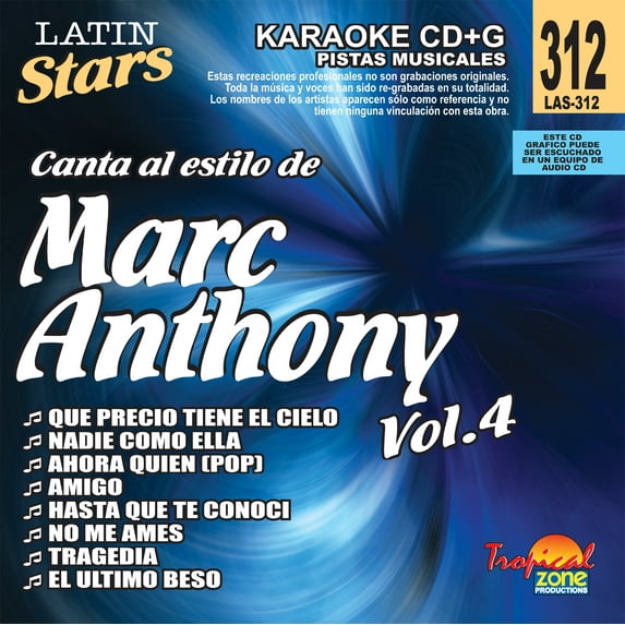 Karaoke Latin Stars 312 Marc Anthony Vol. 4