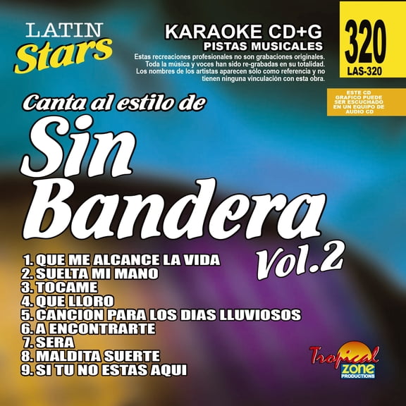 Karaoke Latin Stars 320 Sin Bandera Vol. 2