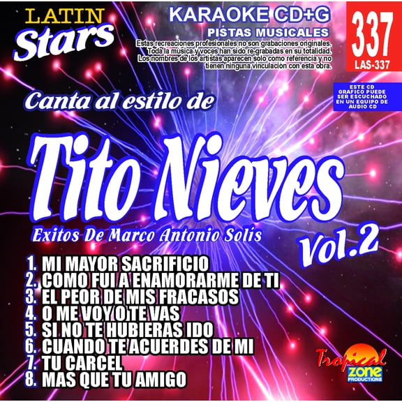 Karaoke Latin Stars 337 Tito Nieves Vol. 2