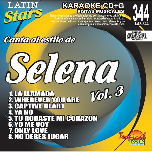 Karaoke Latin Stars 344 Selena Vol. 3