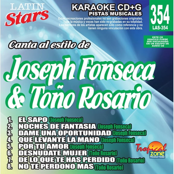 Karaoke Latin Stars 354 Joseph Fonseca