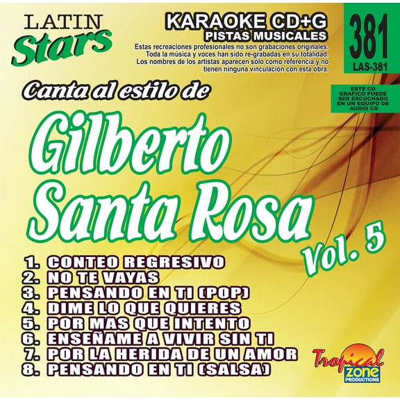 Karaoke Latin Stars 381 Gilberto Santa Rosa Vol.5