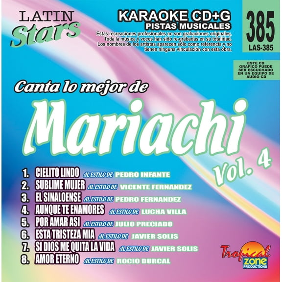 Karaoke Latin Stars 385 Mariachi Vol. 4