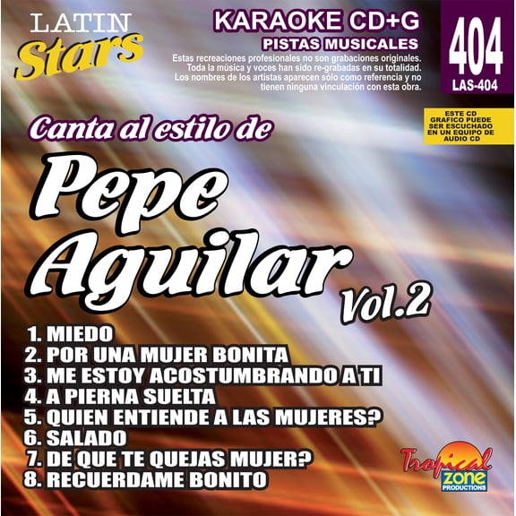 Karaoke Latin Stars 404 Aguilar Pepe Vol. 2