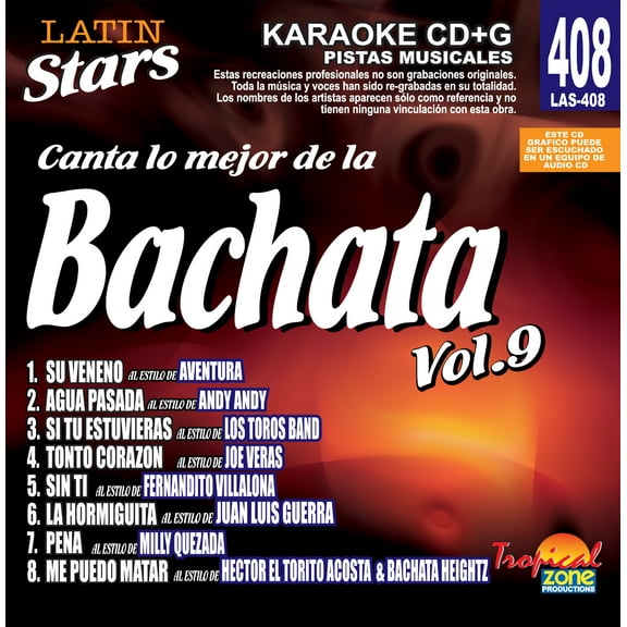 Karaoke Latin Stars 408 Bachata Vol.9