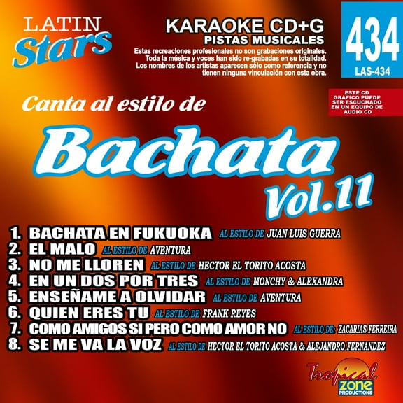 Karaoke Latin Stars 434 Bachata Vol. 11