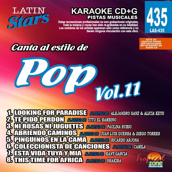 Karaoke Latin Stars 435 Pop Vol. 11