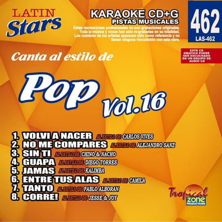 Karaoke Latin Stars 462 Pop Vol. 16