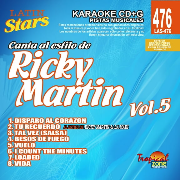 Karaoke Latin Stars 476 Ricky Martin Vol. 5