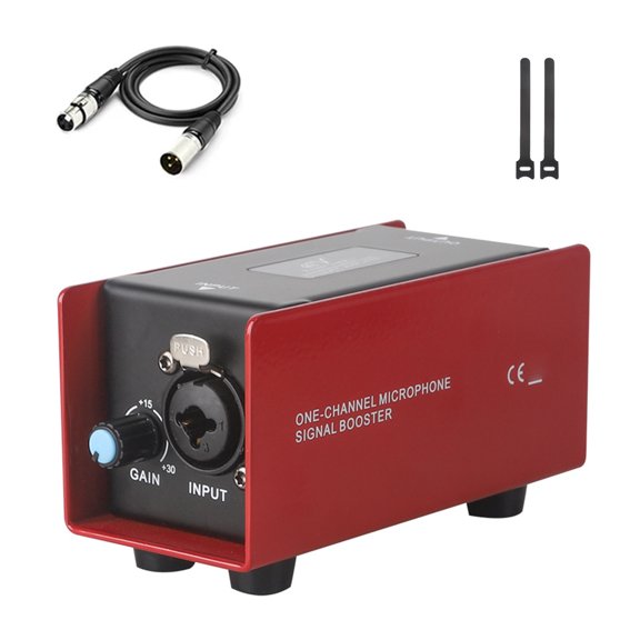 Karaoke Livestream Preamp Box suited to Dynamic Microphone Use, Metal Vocal Helper with Front Control Knob