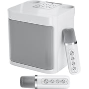 Karaoke Machine with 2 Wireless Mics, Portable Bluetooth Speaker for TV Singing, Home Party & Gifts for Adults, Kids, Boys & Girls White
