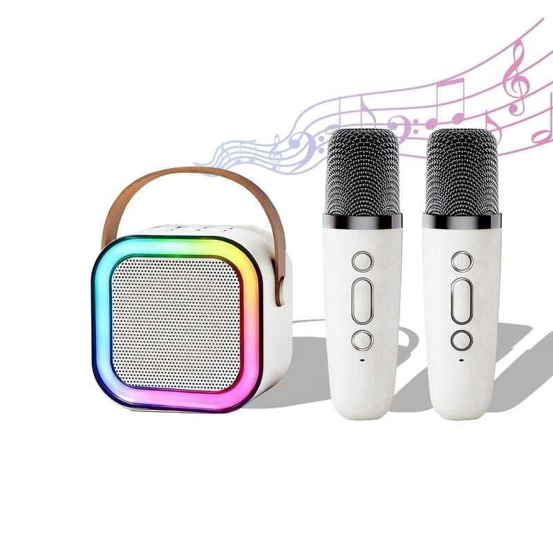 Karaoke Machine with Bluetooth and 2 Wireless Microphones with Voice Changer, Great for Home Party, Birthday Gifts for for 3 4 5 6 7 8-15 Year Old Girls and Boys