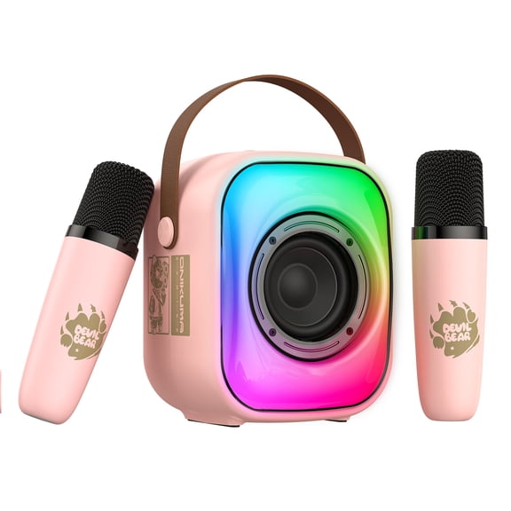 Karaoke Machine,Bt Kids And Led Portable Party Mics And Led With 2 Mics Kids And With 2 Mics And L7 Bt Kids