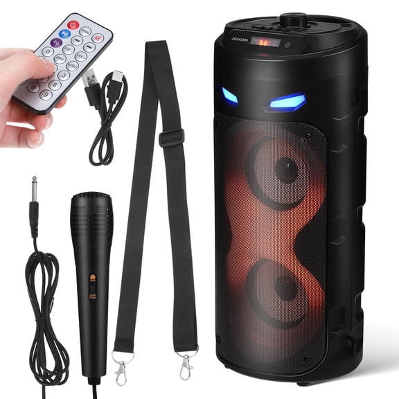 FRCOLOR Portable Car Audio Speaker, Powerful Bass, Assorted Color, ABS, Fast Connection, for Home Use