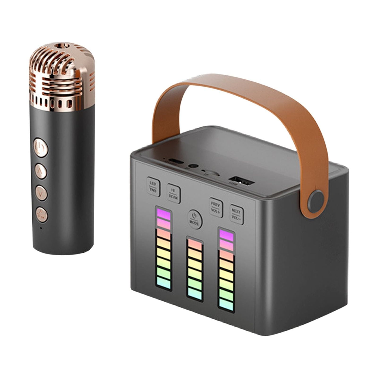 Karaoke Machine Portable Speaker With Wireless Mic Blue Tooth 5.3