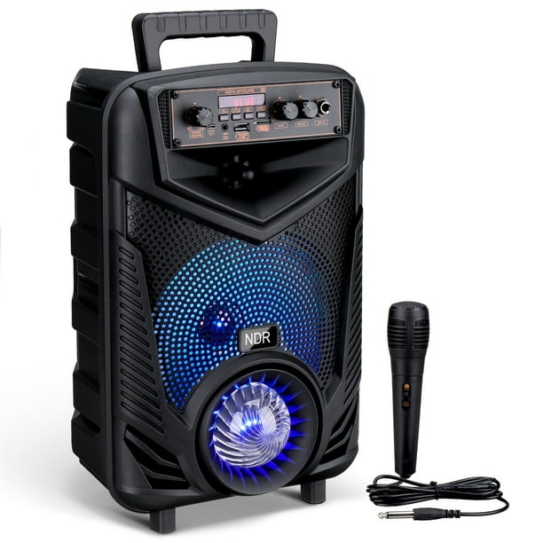 Karaoke Machine Speaker with Microphones and Remote, Party PA System Portable Bluetooth Outdoor
