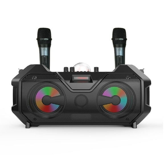Karaoke Machine for Adults Kids with 2 Wireless Microphones, Portable Singing Speaker System with LED Lights for Home Party, Wedding, Birthday Gifts